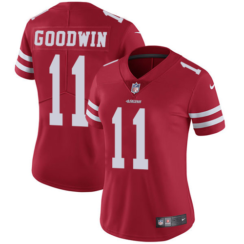 San Francisco 49ers Limited Red Women 11 Marquise Goodwin Home NFL Jersey Vapor Untouchable